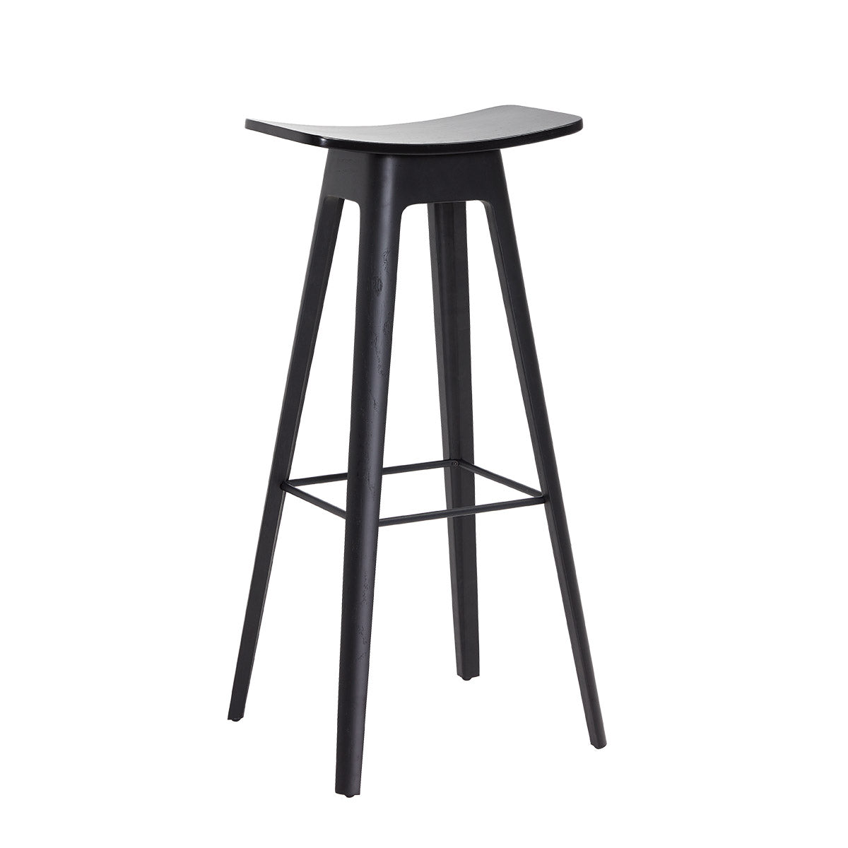 Andersen Furniture - HC1 barstol - søde i sort finør - understel i sort - H80 cm