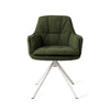 Akune Dining Chair Evergreen - Revolve / White (Metal)