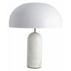 Nordal ATLAS bordlampe i marmor og metal - h49 cm - hvid