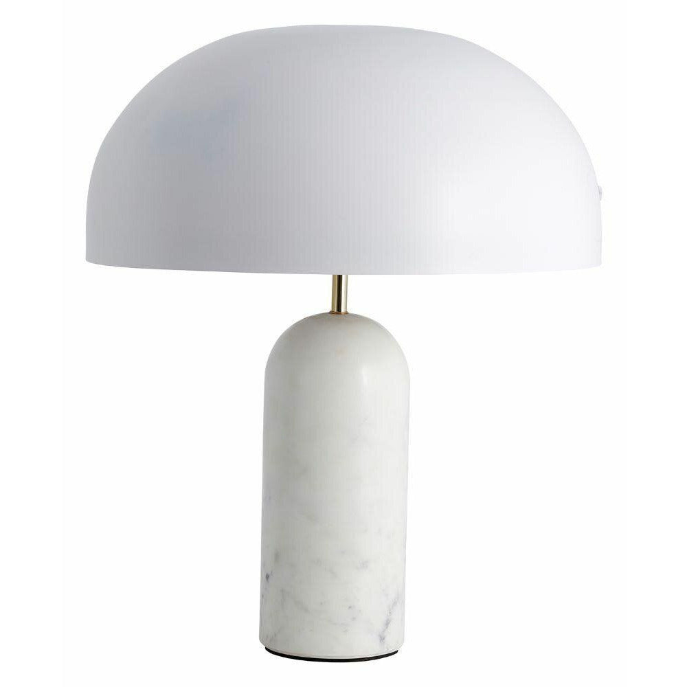 ATLAS bordlampe i marmor og metal - h49 cm - hvid