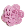 Broche, Blomst i rosa filt. En gry og Sif.