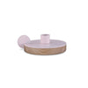 Camino - Ines 1C Candle Holder - ø13xh5 cm - Waxed Oak/Pink