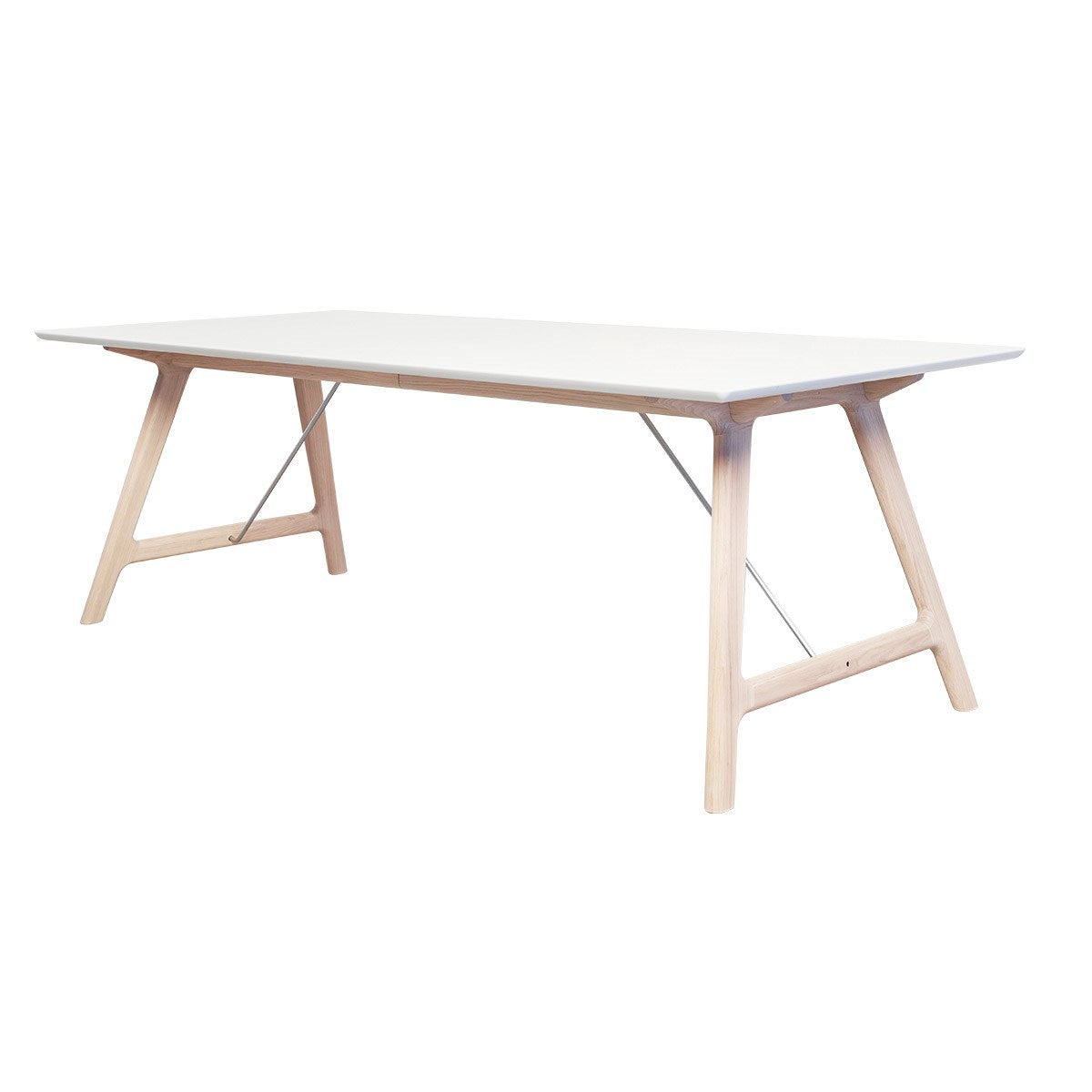 ANDERSEN T7 UDTRøKSBORD/HVID LAMINAT/UNDERSTEL I EG/SøBE - 170