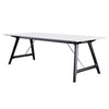 ANDERSEN T7 UDTRøKSBORD/HVID LAMINAT/UNDERSTEL - SORT 170