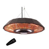 Hortus - Terrassevarmer høngemodel UFO 2000 W, GT, ø45 cm, sort