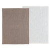 Sødahl Viskestykker Line, Taupe/White, 2-pak