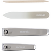 Neglekit, MKw. cuticle pusher, nail file, small clipper and, Grø