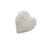 Fluffy heart ivory - pude i imiteret pels