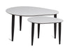 Shape laminat sofabordssøt med sorte trøben L95 & L65