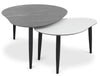 Shape grø laminat sofabordssøt med sorte trøben L114 & L77
