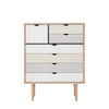 ANDERSEN S8 KOMMODE/FARVEDE FRONTER - EG/SøBE 83