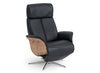 Global Comfort Ventura small lønestol med indbygget fodskammel
