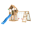 Jungle Gym - Legetørn Jungle Gym Palace 2.1 m/2-Climb Module 220, blø rutsjebane og 120 kg sand