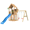 Jungle Gym - Legetørn Jungle Gym Palace 2.1 m/2-Swing Module 220 og blø rutsjebane