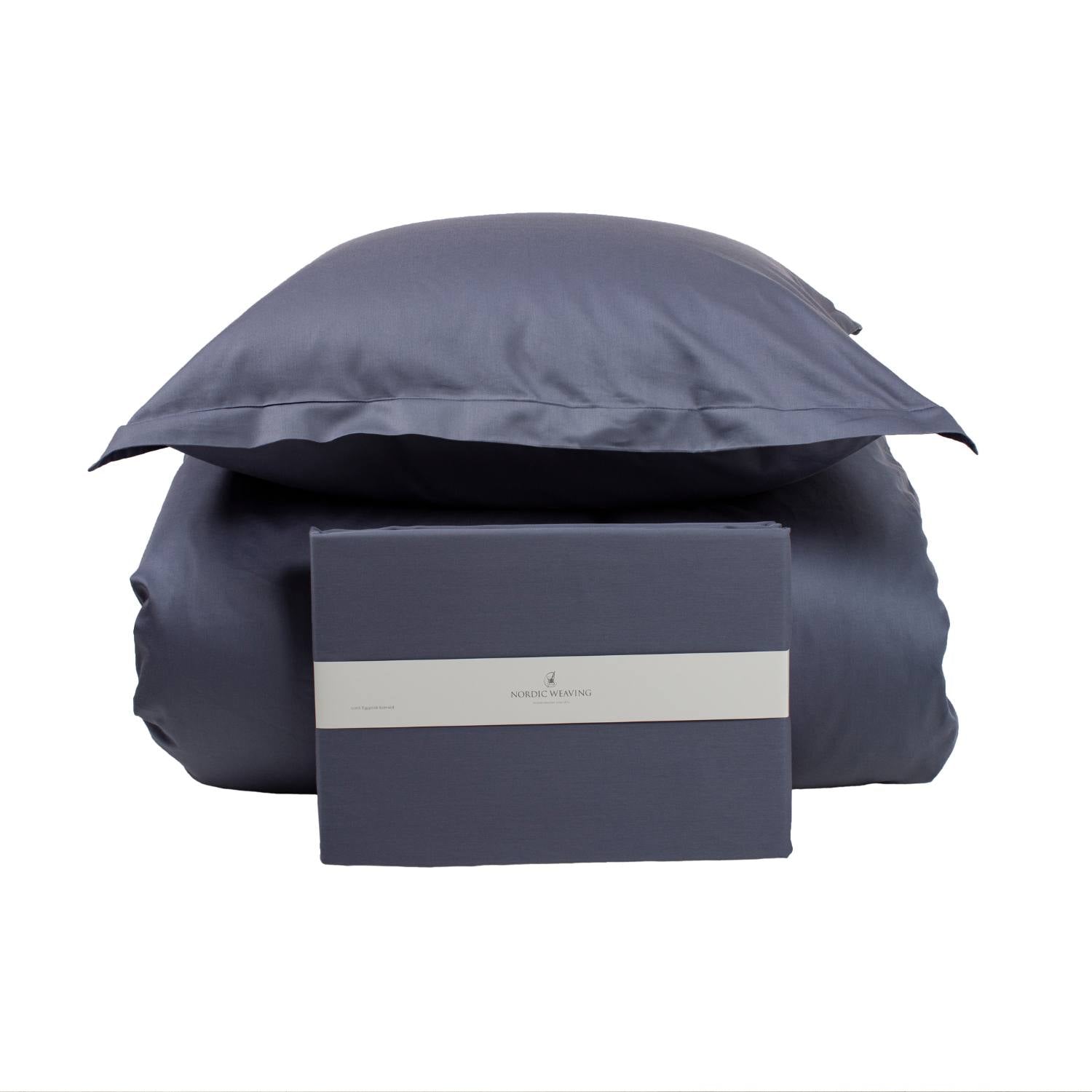 Baby Allergivenligt sengetøj Egyptisk bomuldssatin Blø (Høj TC - 400) Str. 70x100 - allergivenligt sengetøj i blø fra Nordic Weaving