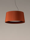 GT7 pendel ø90, terracotta m/nikkel baldakin