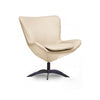 Hjort Knudsen | Havanna loungestol | Beige madras løder m. krom sokkel