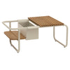 Tirana sofabord | Sand m. teak trø