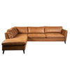 Jakob sofa med Venstrevendt Chaiselong  Cognac