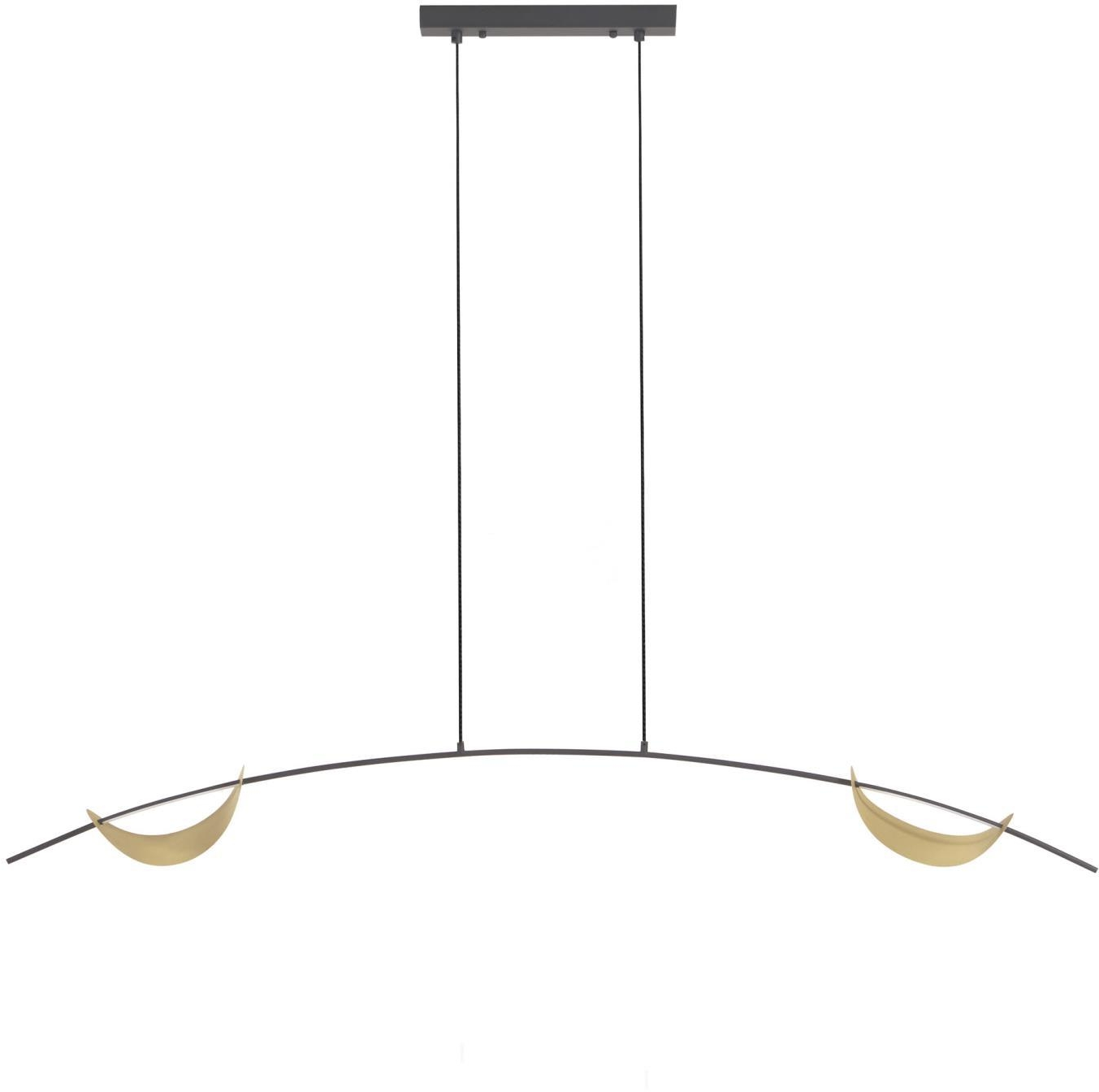 Anatolia, Høngelampe, guld/sort, H140x15x150 cm
