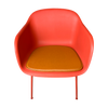 Luksus hynde til Muuto Fiber Armchair stolen i - cognac løder