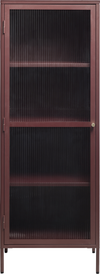 Bronco, Vitrineskab, vinrød, H160x58x40 cm, glas