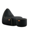 Canvas Lounge Chair & Pouf