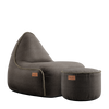 Canvas Lounge Chair & Pouf