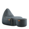 Canvas Lounge Chair & Pouf