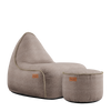 Canvas Lounge Chair & Pouf