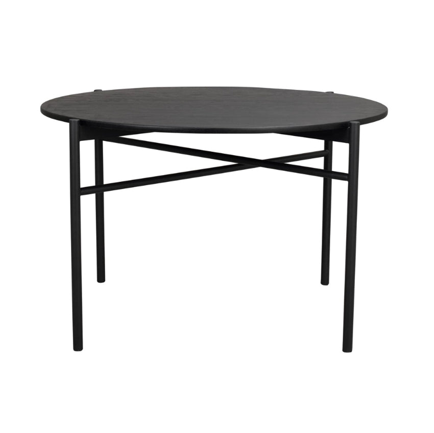 Rundt sort spisebord | Rowico Skye | ø126