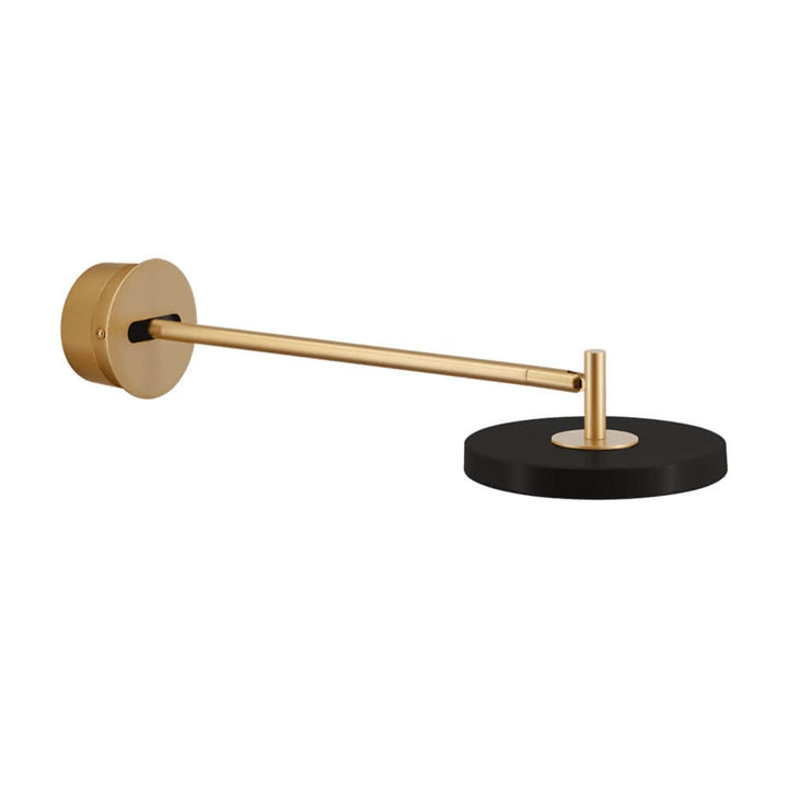 Asteria vøglampe lang hardwired, sort/messing