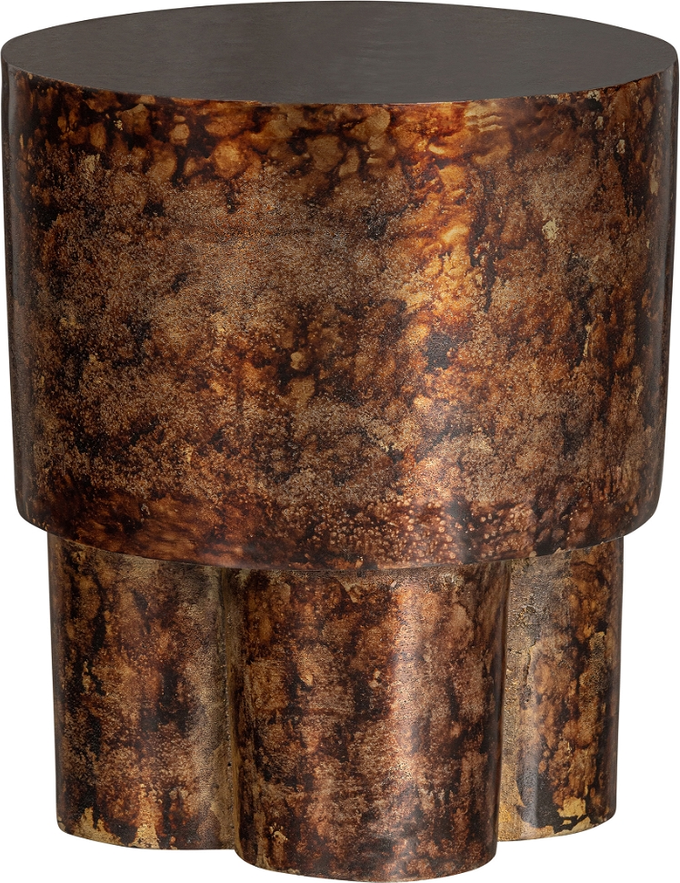 Ariel, Sidebord, brun, H42x36x36 cm, aluminium