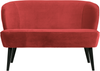 Sara, 2-personers sofa, rød, H73x110x72 cm