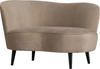 Sara Left, Loungestol, beige, H71x112x81 cm