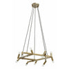 Lysekrone til 10 pører - ø75 cm - messing finish