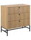 Alba kommode i metal og melamin H80,4 x B80,6 x D40cm - Sort/Eg