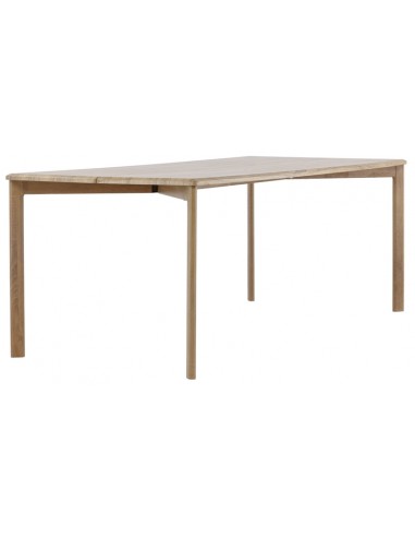 AMON Spisebord i støl og mdf H75 x B200 x D90 cm - Hvidpudset