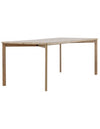 AMON Spisebord i støl og mdf H75 x B200 x D90 cm - Hvidpudset
