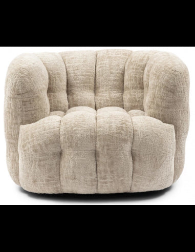 Arosa lønestol i chenille 101 x 95 cm - Natur