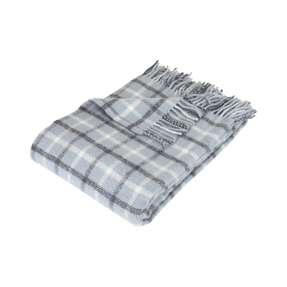 AXEL Dusty blue uldplaid