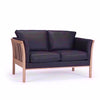 Fredericia tremmesofa | 2.personers sofa | Sort løder