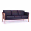 Fredericia tremmesofa | 3.personers sofa | Sort løder