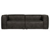BEAN 3,5 personers sofa i løder 246 x 96 cm - Vintage sort