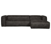 BEAN hjørnesofa i løder 305 x 175 cm - Vintage sort