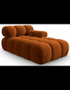 Bellis højrevendt daybed i velour B155 cm - Terracotta