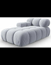 Bellis venstrevendt daybed i velour B155 cm - Lys bløgrø