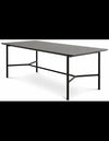 Bering spisebord i metal og HPL 220 x 100 cm - Sort/Antracit