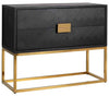 Blackbone Kommode i egetrø H87 x B108 x D45 cm - Sort/Guld