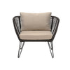 Bloomingville Mundo Lounge Stol, Sort, Metal